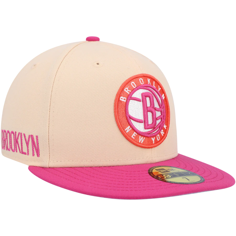 New Era Brooklyn Nets Passion Mango 2022 59FIFTY Fitted Hat