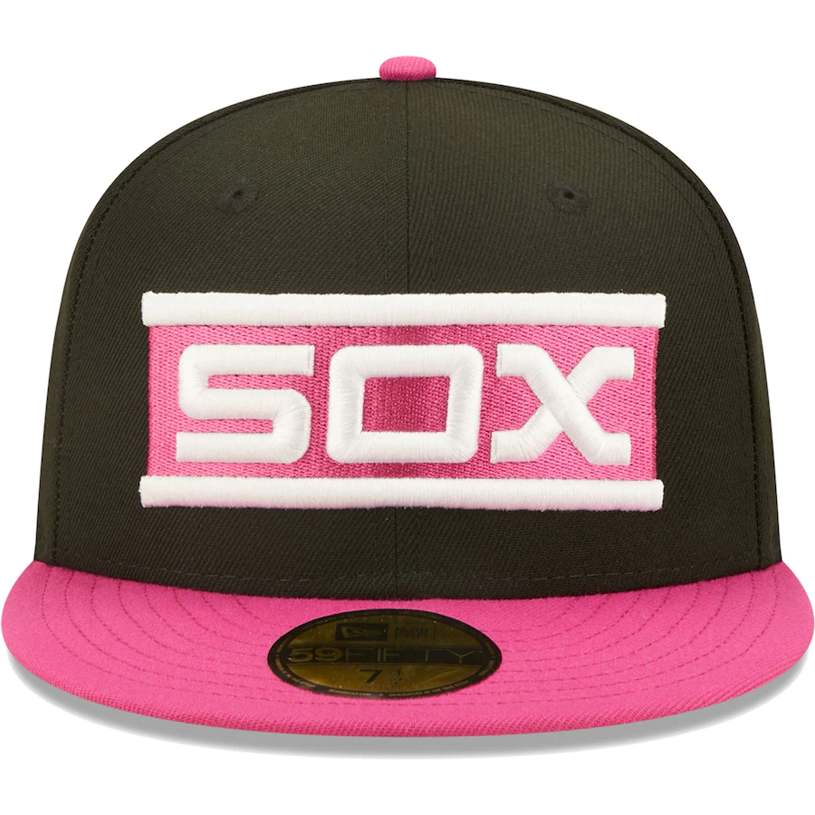 New Era Chicago White Sox Black/Pink Comiskey Park 75th Anniversary Passion 59FIFTY Fitted Hat