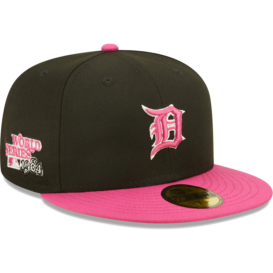 New Era Detroit Tigers Black/Pink 1984 World Series Champions Passion 59FIFTY Fitted Hat