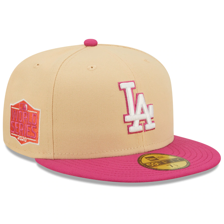 New Era Los Angeles Dodgers 2020 World Series Mango Passion 59FIFTY Fitted Hat