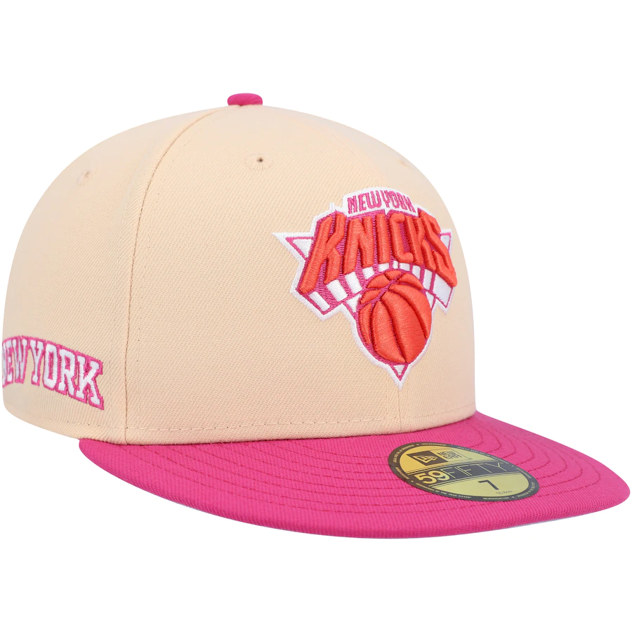 New Era New York Knicks Passion Mango 2022 59FIFTY Fitted Hat