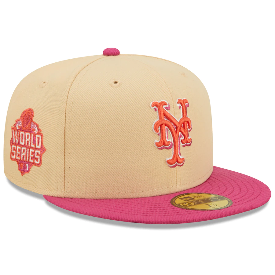 New Era New York Mets 2015 World Series Mango Passion 59FIFTY Fitted Hat