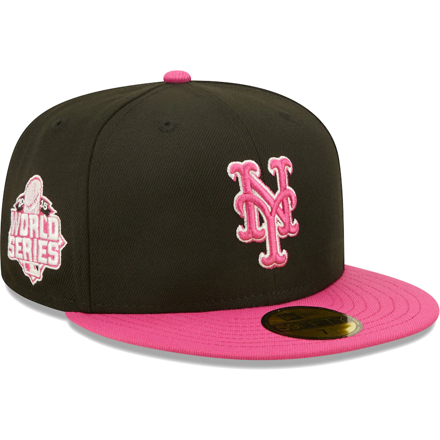 New Era New York Mets Black/Pink 2015 World Series Passion 59FIFTY Fitted Hat