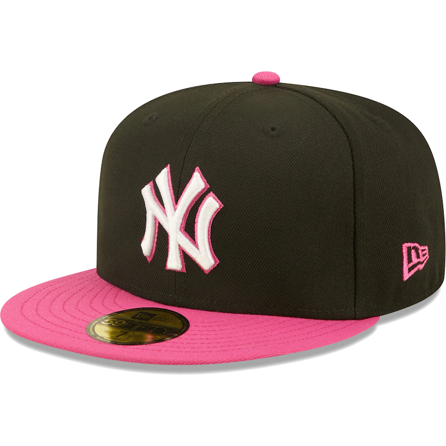 Men's New Era New York Yankees Black/Pink 1999 World Series Champions Passion 59FIFTY Fitted Hat
