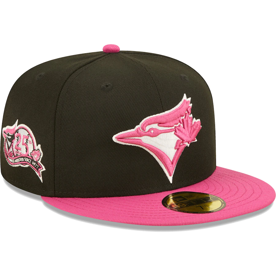 New Era Toronto Blue Jays Black/Pink 25th Anniversary Passion 59FIFTY Fitted Hat