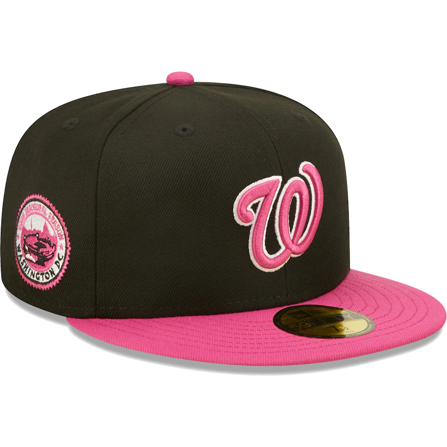 New Era Washington Nationals Black/Pink 2008 Inaugural Season Passion 59FIFTY Fitted Hat