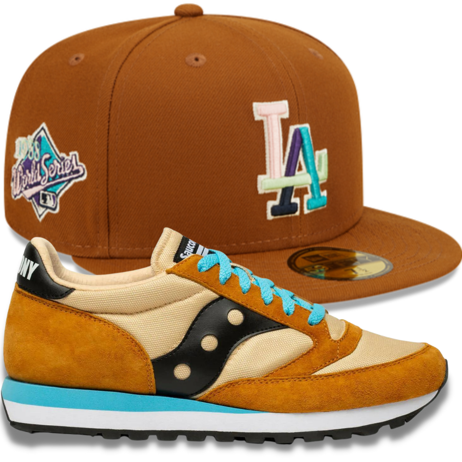 New Era Vintage Floral Fitted Hats w/ Saucony Jazz 81 Brown Teal