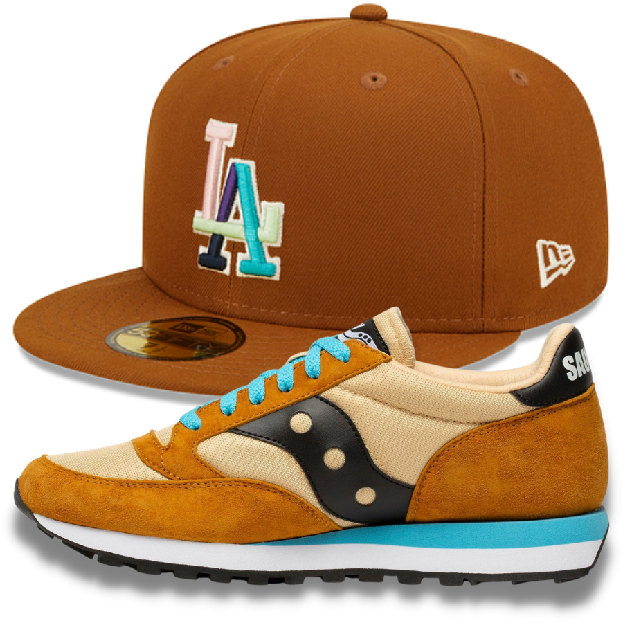 New Era Vintage Floral Fitted Hats w/ Saucony Jazz 81 Brown Teal