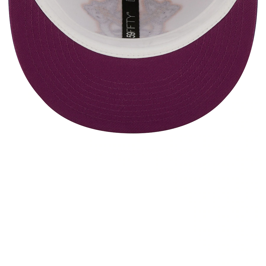 New Era Atlanta Braves New Era White/Purple 150th Anniversary Grape Lolli 59FIFTY Fitted Hat