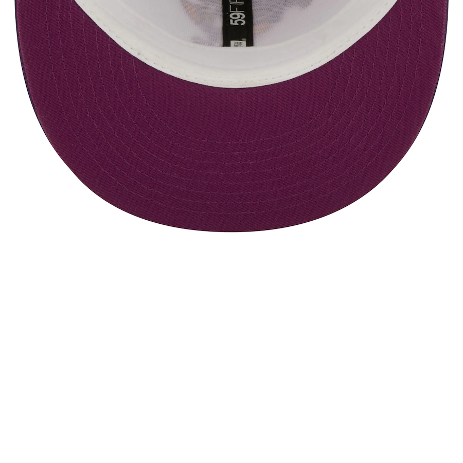 New Era Baltimore Orioles White/Purple 60th Anniversary Grape Lolli 59FIFTY Fitted Hat
