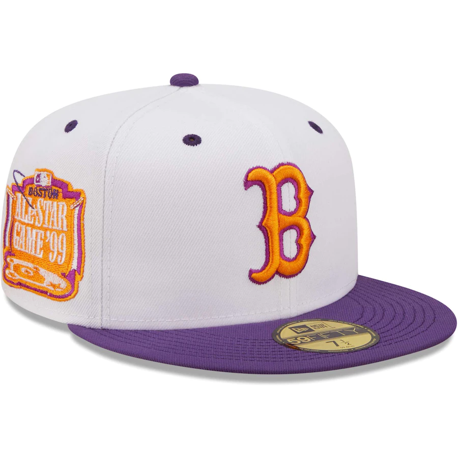 New Era Boston Red Sox White/Purple 1999 All-Star Game Grape Lolli 59FIFTY Fitted Hat