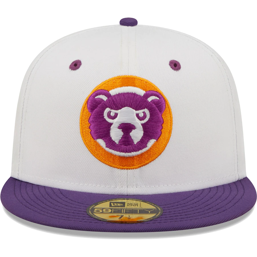 New Era Chicago Cubs White/Purple 100 Years at Wrigley Field Grape Lolli 59FIFTY Fitted Hat