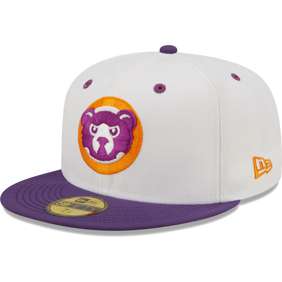 New Era Chicago Cubs White/Purple 100 Years at Wrigley Field Grape Lolli 59FIFTY Fitted Hat