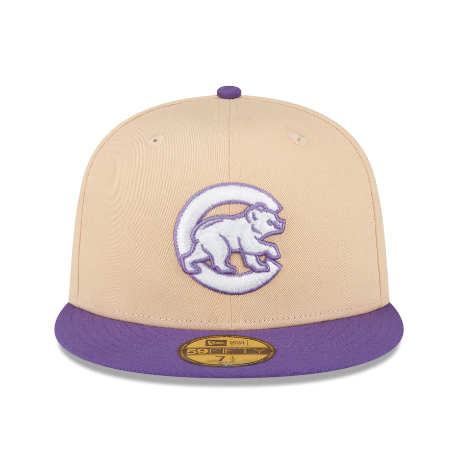 New Era Chicago Cubs Peach/Purple Wrigley Field 59FIFTY Fitted Hat