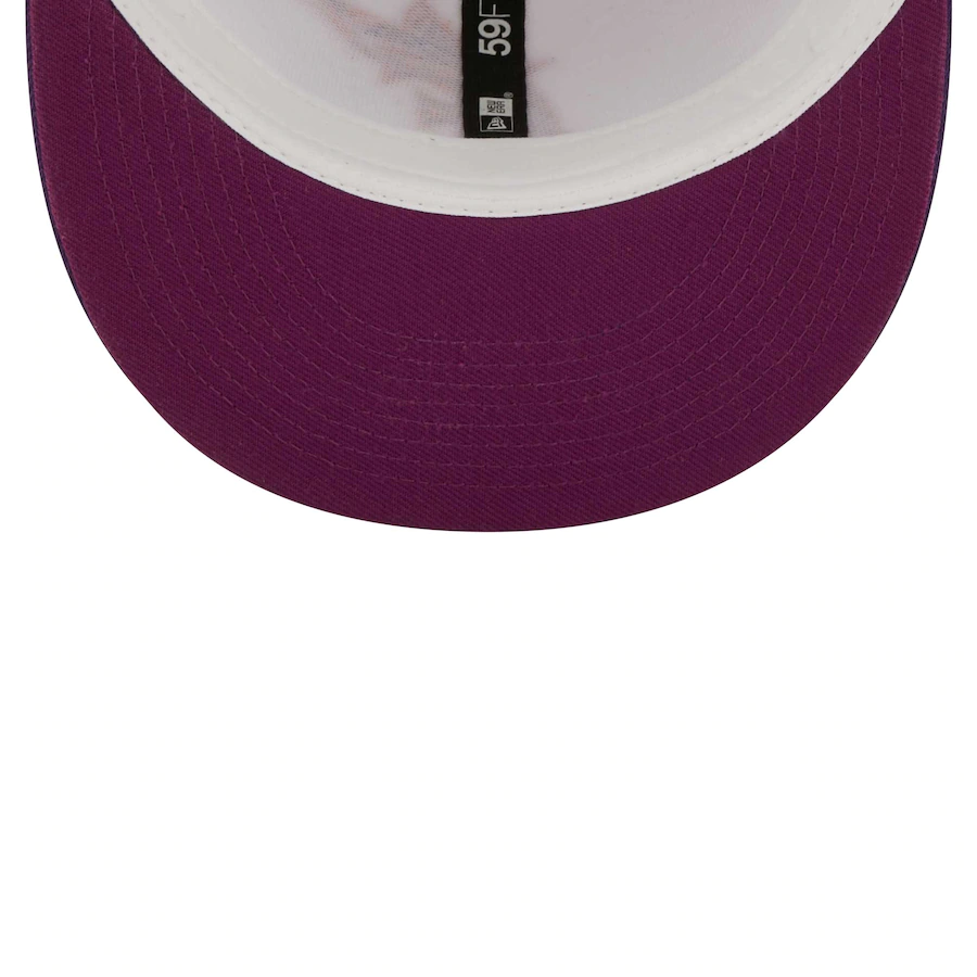 New Era Florida Marlins White/Purple 10th Anniversary Grape Lolli 59FIFTY Fitted Hat