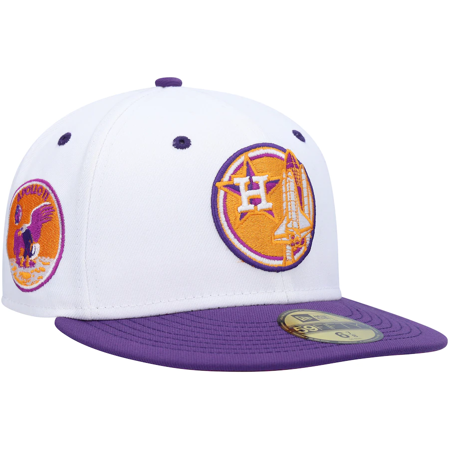 New Era Houston Astros White/Purple Apollo 11 Grape Lolli 59FIFTY Fitted Hat