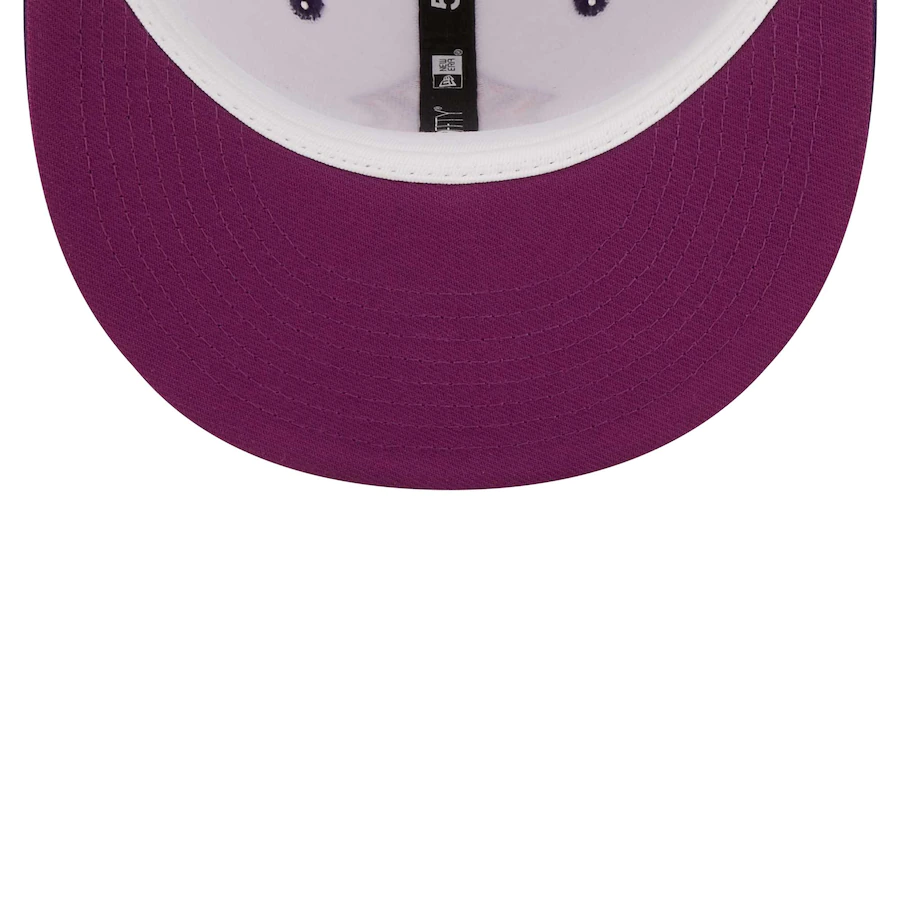New Era New York Yankees White/Purple 2000 World Series Grape Lolli 59FIFTY Fitted Hat