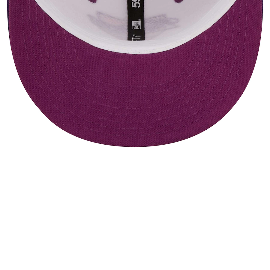 New Era San Diego Padres White/Purple 40th Anniversary Grape Lolli 59FIFTY Fitted Hat