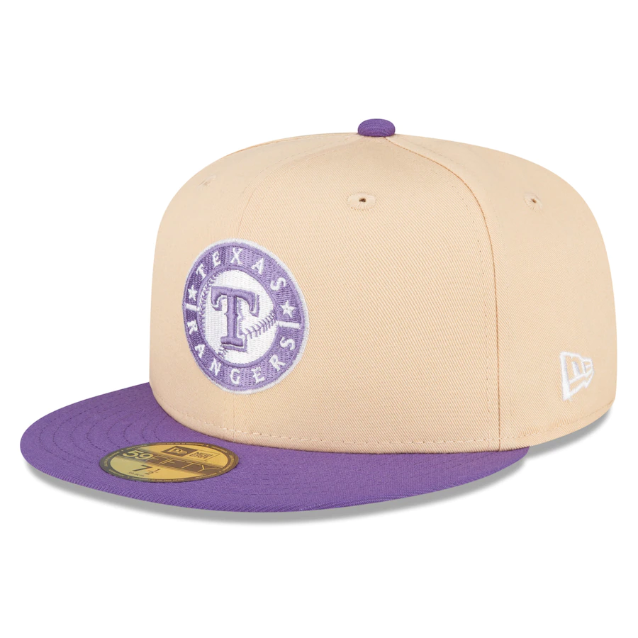 New Era Texas Rangers Peach/Purple 2010 World Series 59FIFTY Fitted Hat