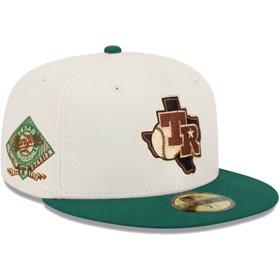 New Era Texas Rangers Chrome/Green Arlington Stadium 2023 59FIFTY Fitted Hat