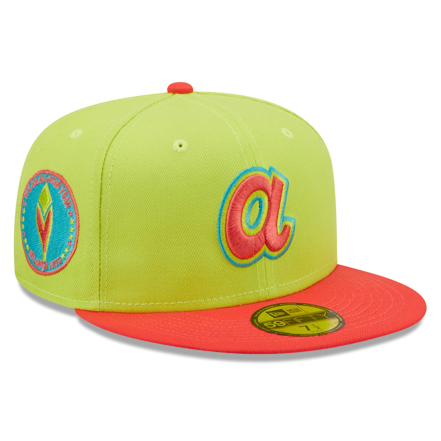 New Era Atlanta Braves 1972 All-Star Game Cyber Highlighter 59FIFTY Fitted Hat