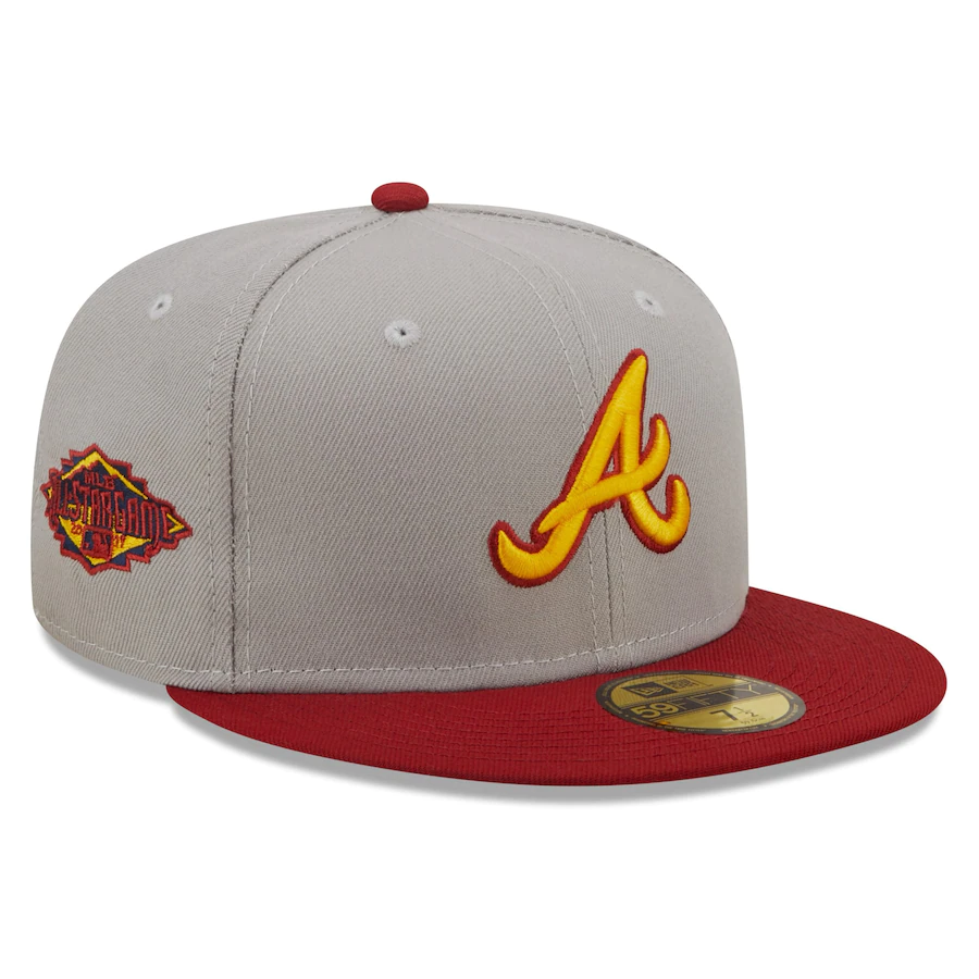 New Era Atlanta Braves Gray/Red 2011 All-Star Game Navy Undervisor 59FIFTY Fitted Hat