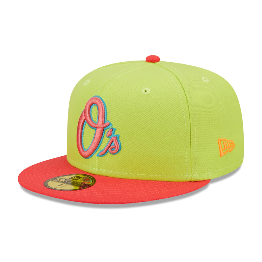New Era Baltimore Orioles 50th Anniversary Cyber Highlighter 59FIFTY Fitted Hat
