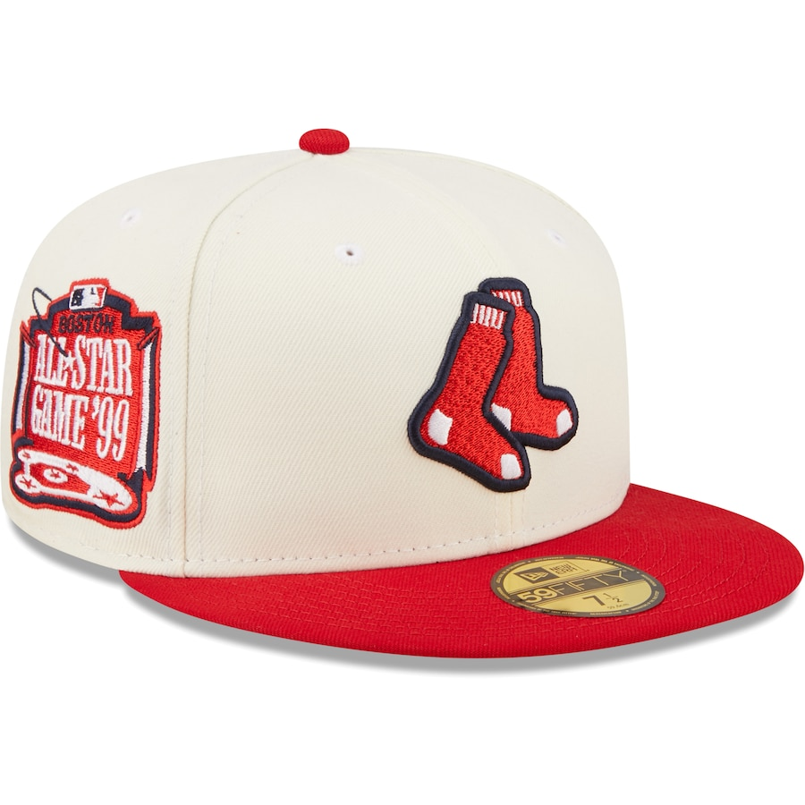 New Era Boston Red Sox White/Red Cooperstown Collection 1999 MLB All-Star Game Chrome 59FIFTY Fitted Hat