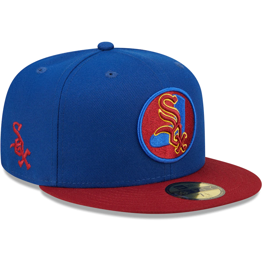 New Era Chicago White Sox Blue/Red Alternate Logo Primary Jewel Gold Undervisor 59FIFTY Fitted Hat