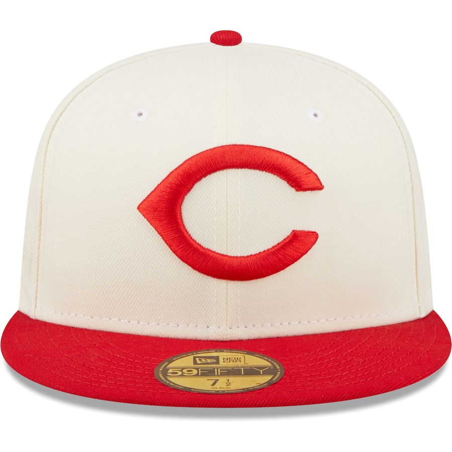 New Era Cincinnati Reds White/Red Cooperstown Collection The Big Red Machine Chrome 59FIFTY Fitted Hat