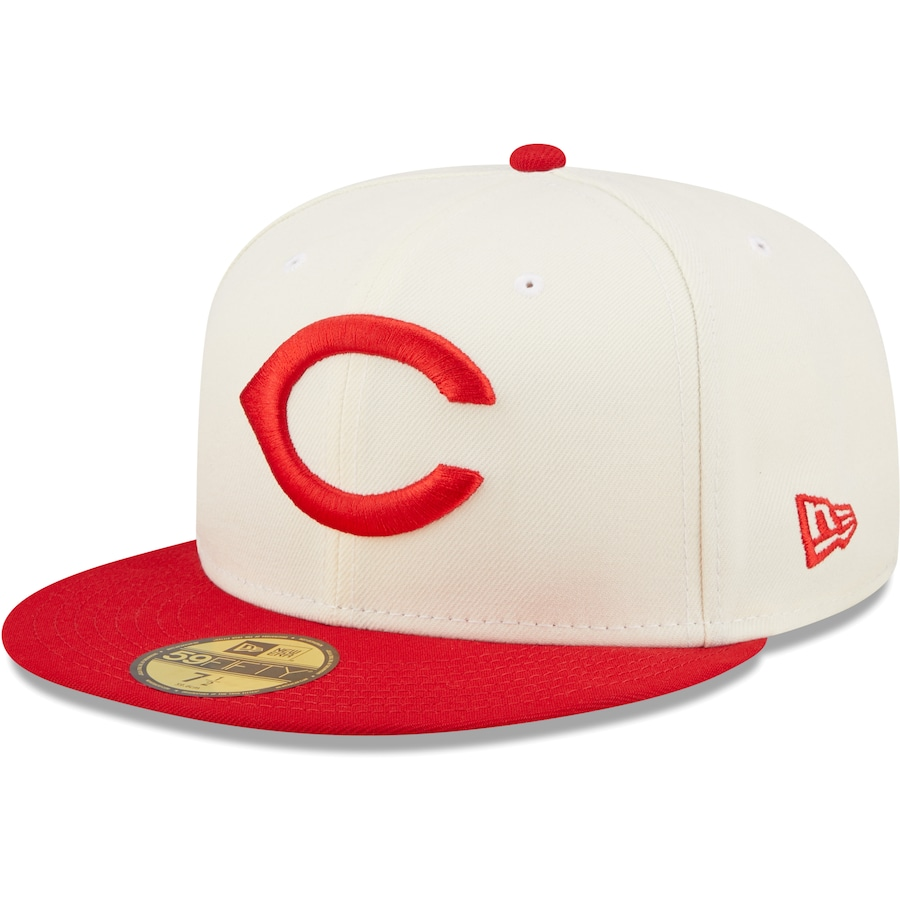 New Era Cincinnati Reds White/Red Cooperstown Collection The Big Red Machine Chrome 59FIFTY Fitted Hat