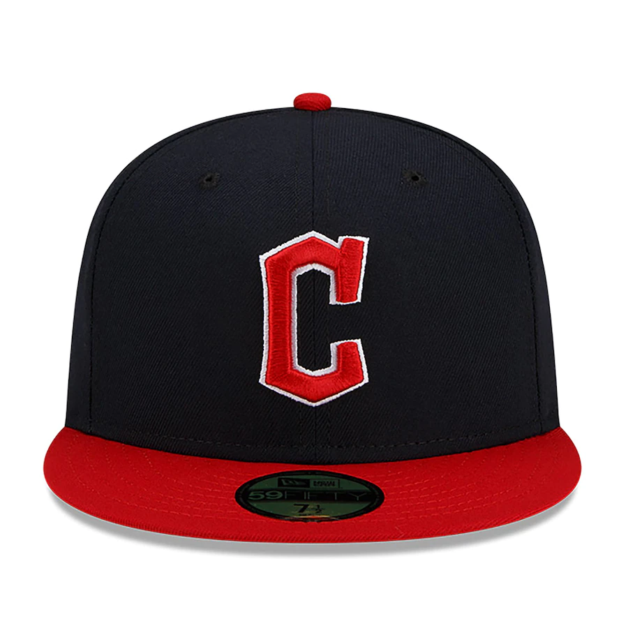New Era Cleveland Guardians Navy/Red 2022 Postseason 59FIFTY Fitted Hat