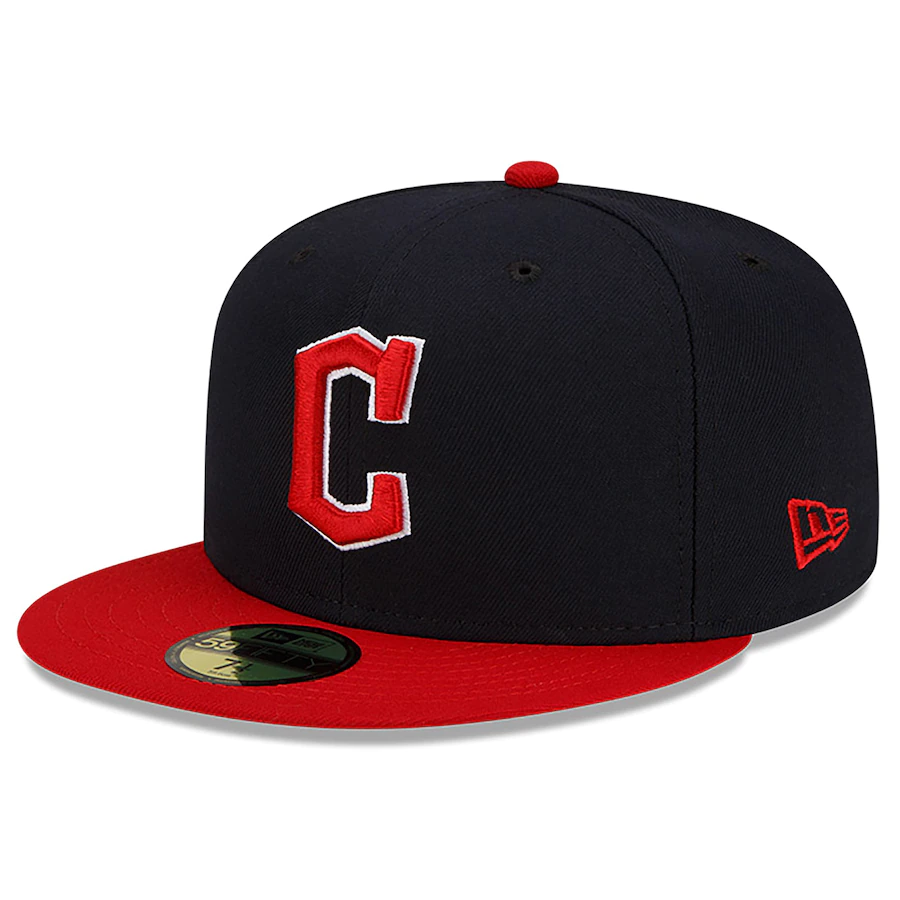 New Era Cleveland Guardians Navy/Red 2022 Postseason 59FIFTY Fitted Hat
