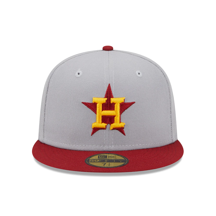 New Era Houston Astros Gray/Red 50th Anniversary Navy Undervisor 59FIFTY Fitted Hat