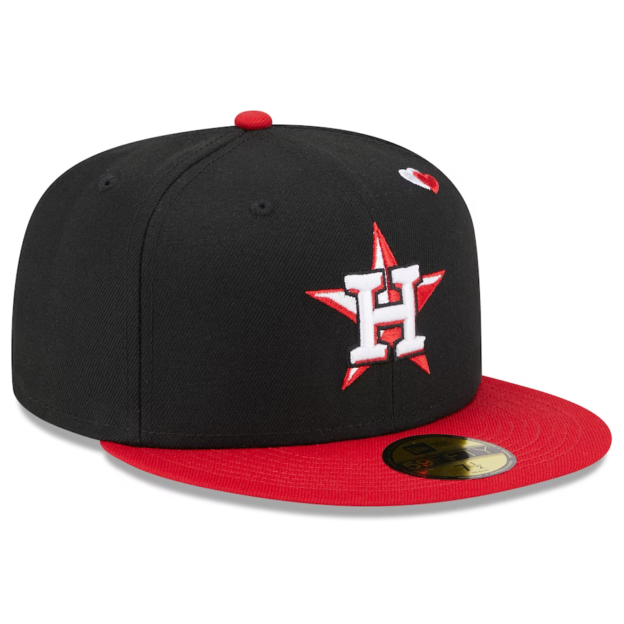 New Era Houston Astros Black/Red Hearts 2023 59FIFTY Fitted Hat