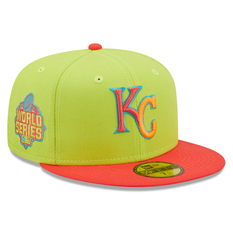 New Era Kansas City Royals 2015 World Series Cyber Highlighter 59FIFTY Fitted Hat