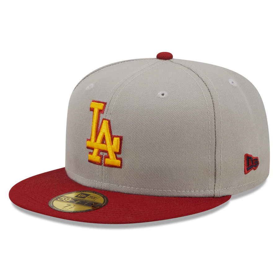New Era Los Angeles Dodgers Gray/Red Navy Undervisor 59FIFTY Fitted Hat