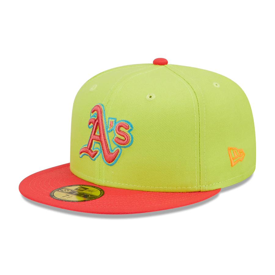 New Era Oakland Athletics 50th Anniversary Cyber Highlighter 59FIFTY Fitted Hat