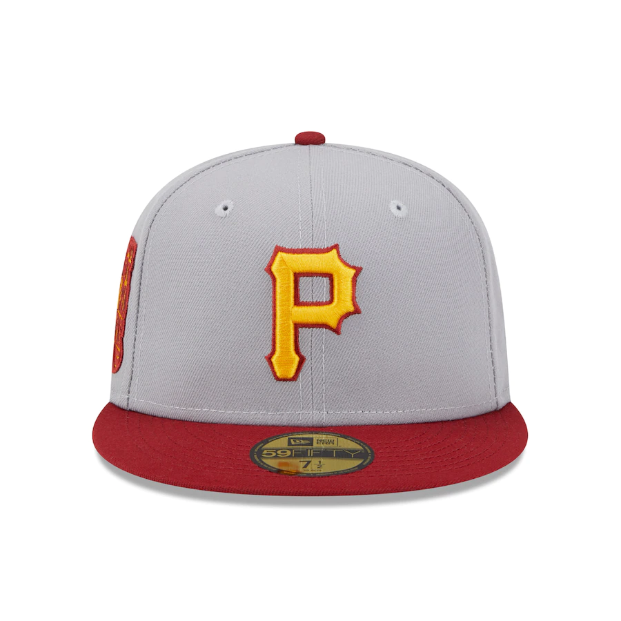 New Era Pittsburgh Pirates Gray/Red Navy Undervisor 59FIFTY Fitted Hat