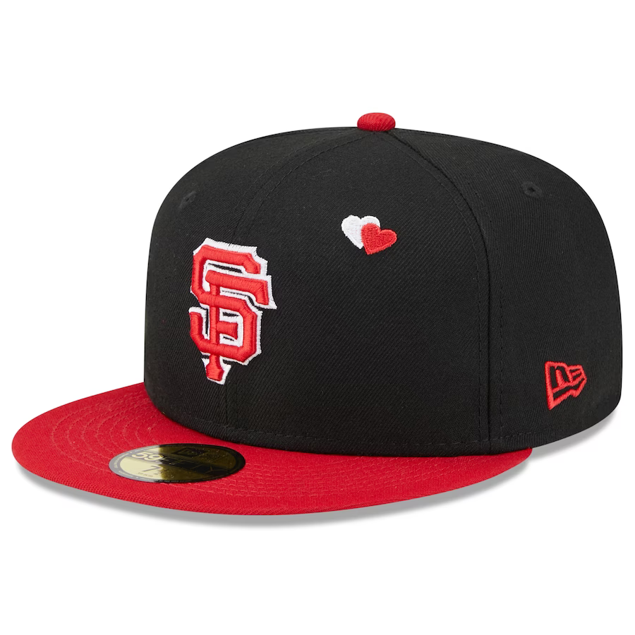 New Era San Francisco Giants Black/Red Hearts 2023 59FIFTY Fitted Hat