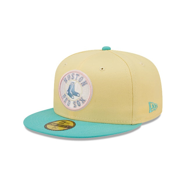 New Era Boston Red Sox 100 Years Yellow/Teal 59FIFTY Fitted Hat
