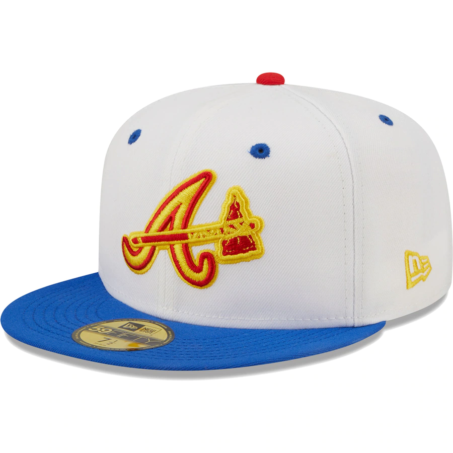 New Era Atlanta Braves 30th Season in Atlanta Cherry Lolli 59FIFTY Fitted Hat