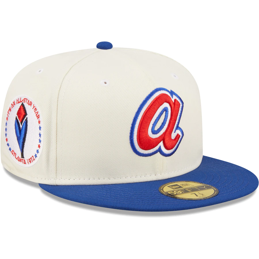 New Era Atlanta Braves White/Royal Cooperstown Collection 1972 MLB All-Star Game Chrome 59FIFTY Fitted Hat