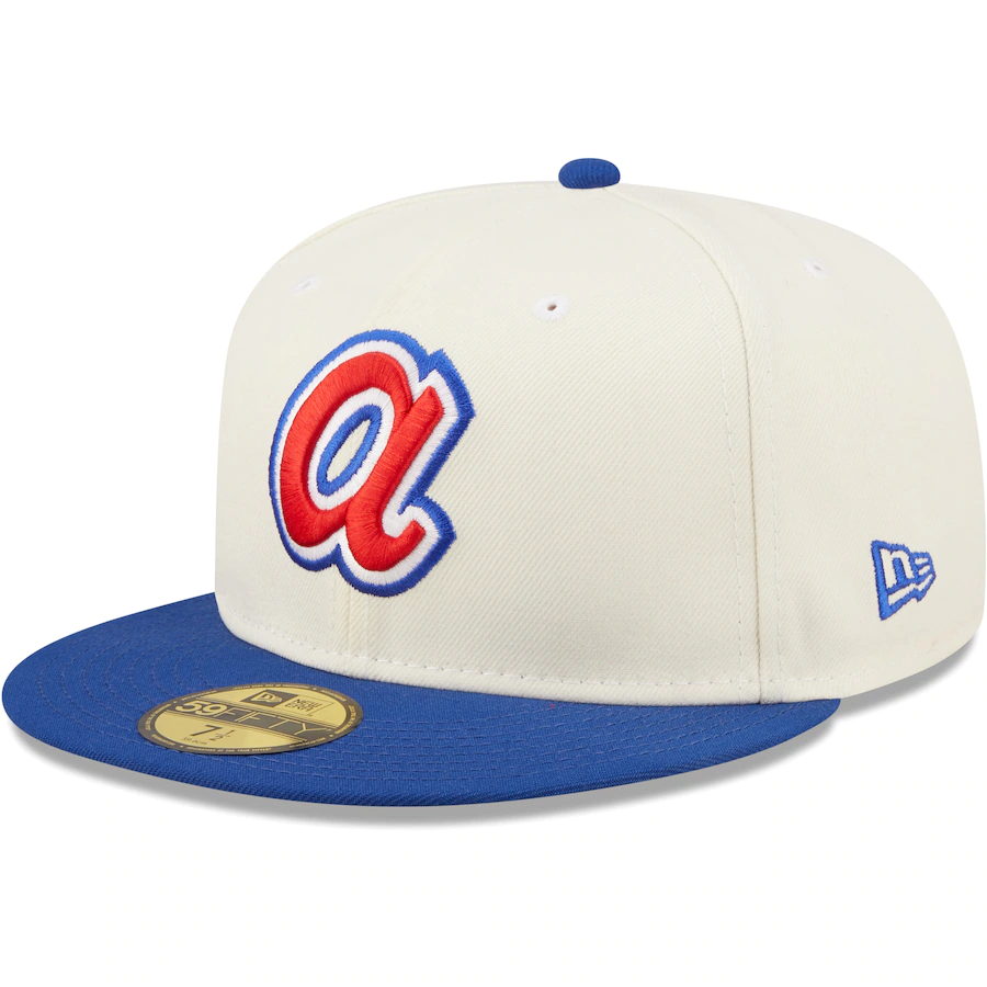 New Era Atlanta Braves White/Royal Cooperstown Collection 1972 MLB All-Star Game Chrome 59FIFTY Fitted Hat
