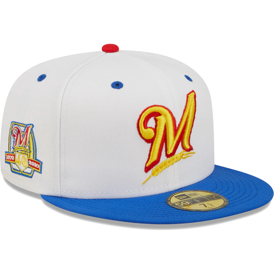 New Era Milwaukee Brewers 40th Anniversary Cherry Lolli 59FIFTY Fitted Hat