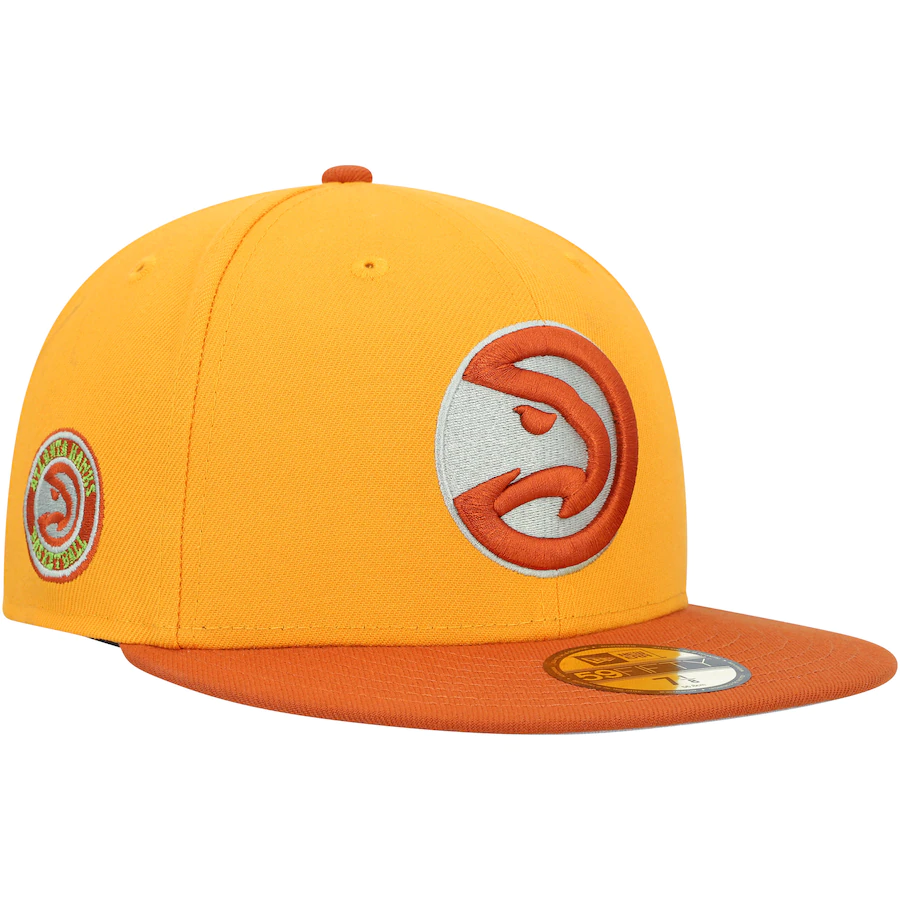 New Era Atlanta Hawks Gold/Rust 2022 59FIFTY Fitted Hat