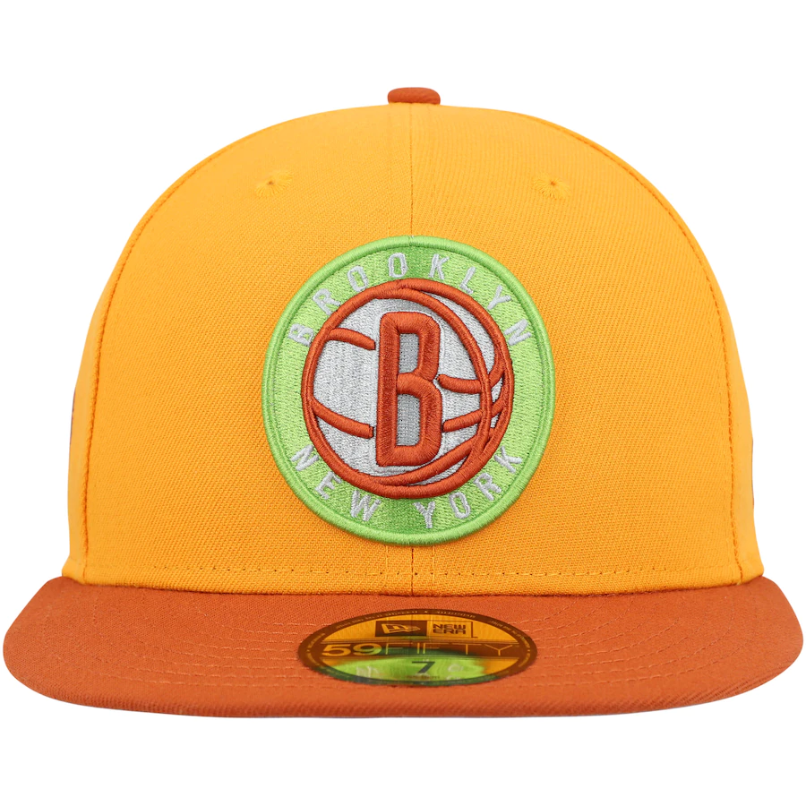 New Era  Brooklyn Nets Gold/Rust 2022 59FIFTY Fitted Hat