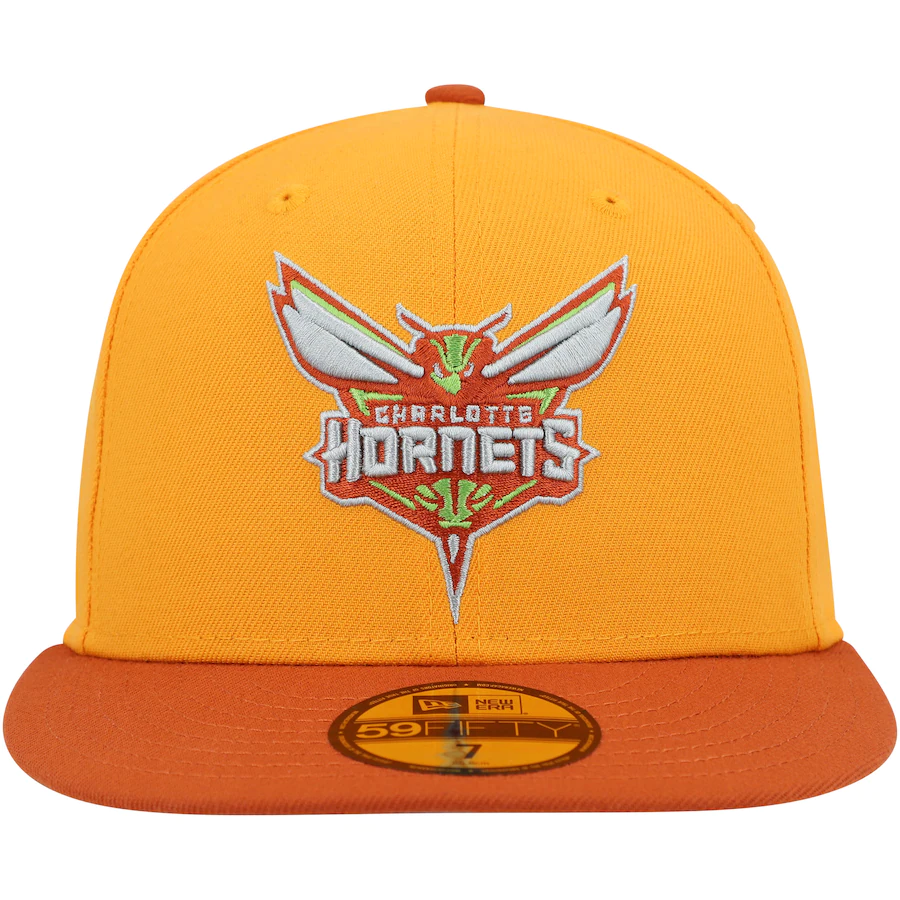 New Era Charlotte Hornets Gold/Rust 2022 59FIFTY Fitted Hat