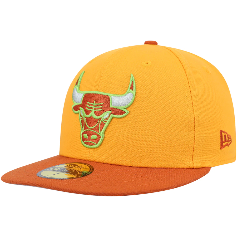 New Era Chicago Bulls Gold/Rust 2022 59FIFTY Fitted Hat