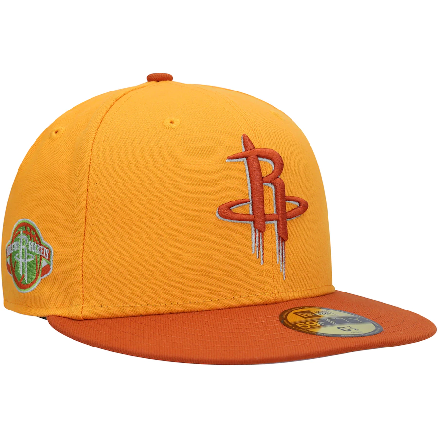New Era Houston Rockets Gold/Rust 2022 59FIFTY Fitted Hat